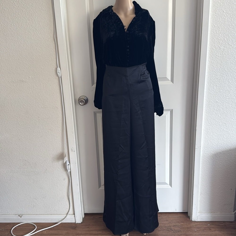 Wayf Satin Palazzo Pants